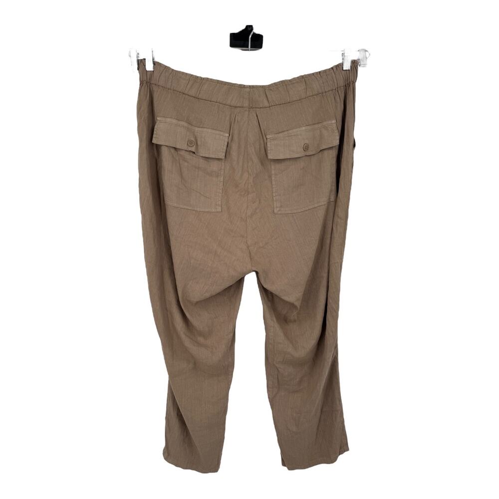 Kut from the Kloth pants Rosalie drawstring linen brown size 1X - Picture 3 of 6